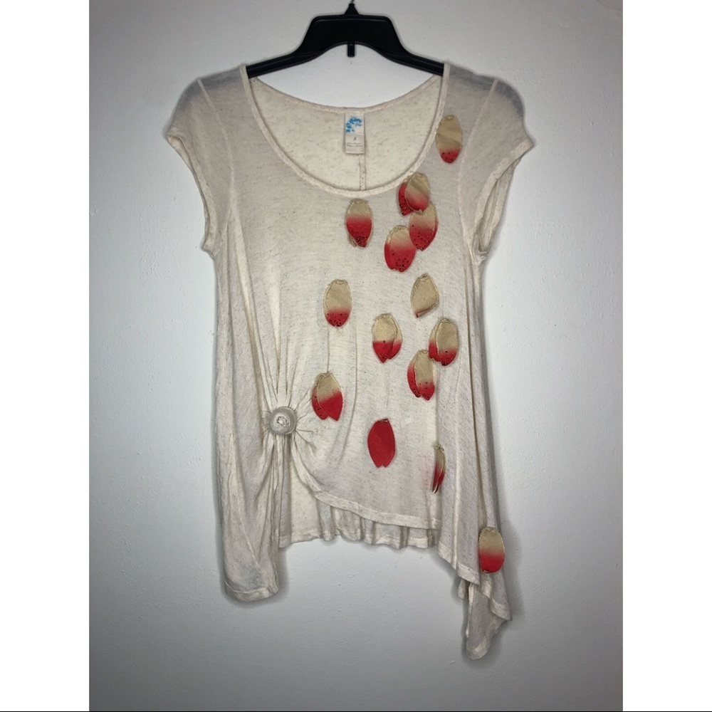 Anthropologie C. Keer Falling Leaves Top